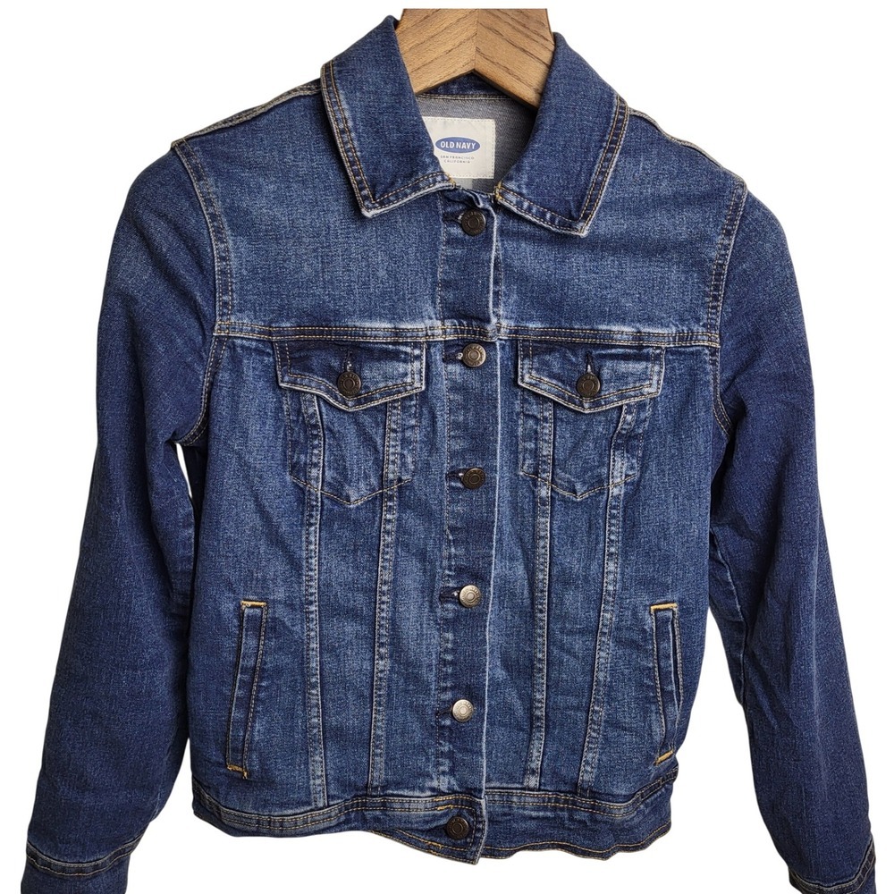 Old Navy Womens Medium Denim Jacket‎ Classic Jean Jacket Blue Casual - Picture 2 of 7
